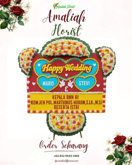 Papan Bunga Pernikahan Soak Batok